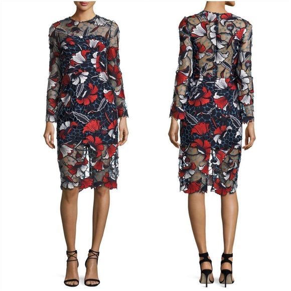NICHOLAS Dresses & Skirts - NICHOLAS Amelie Floral Guipure Lace Midi Dress